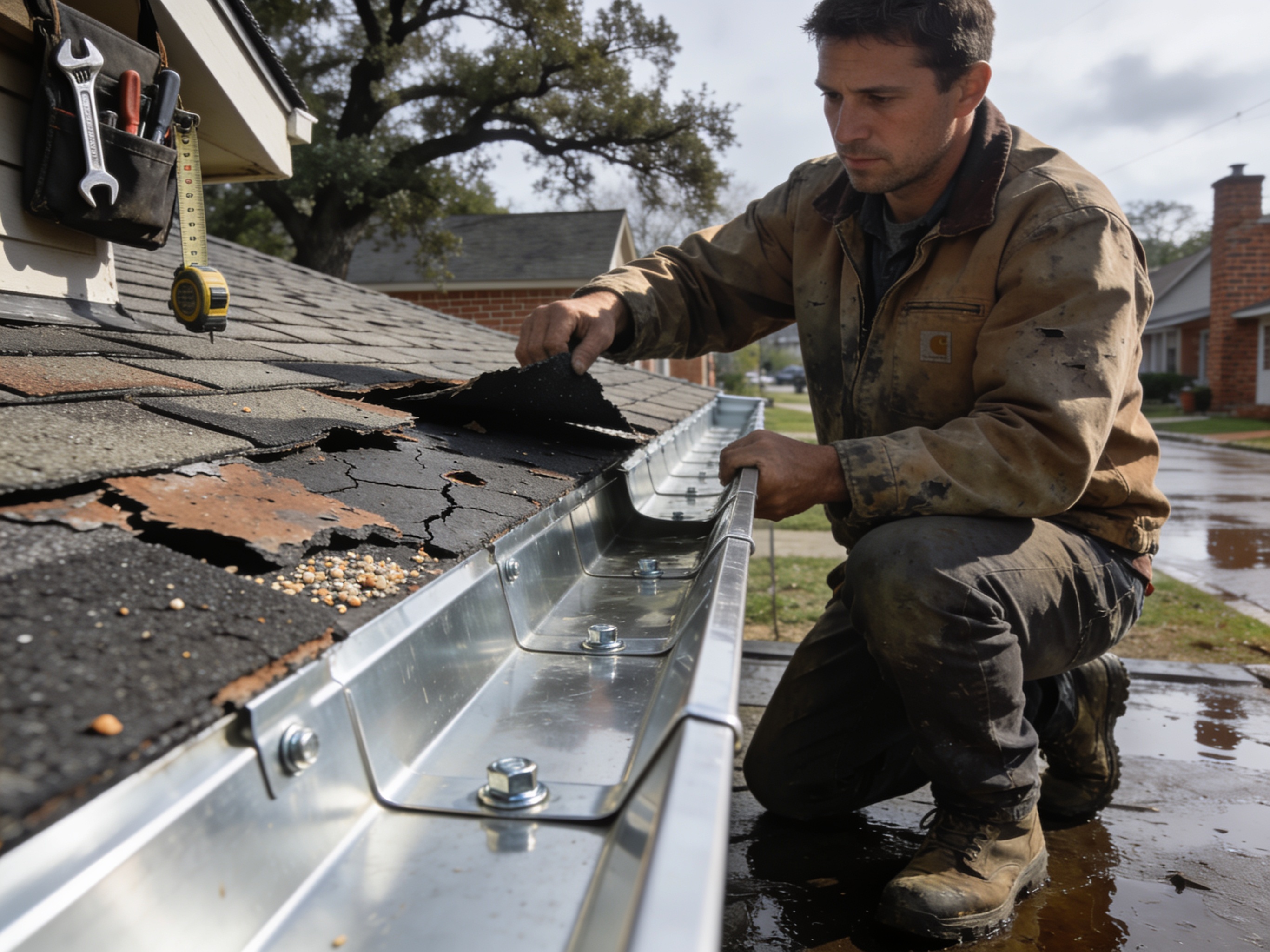 Gutter Replacement After Storm Damage in Texarkana, TX